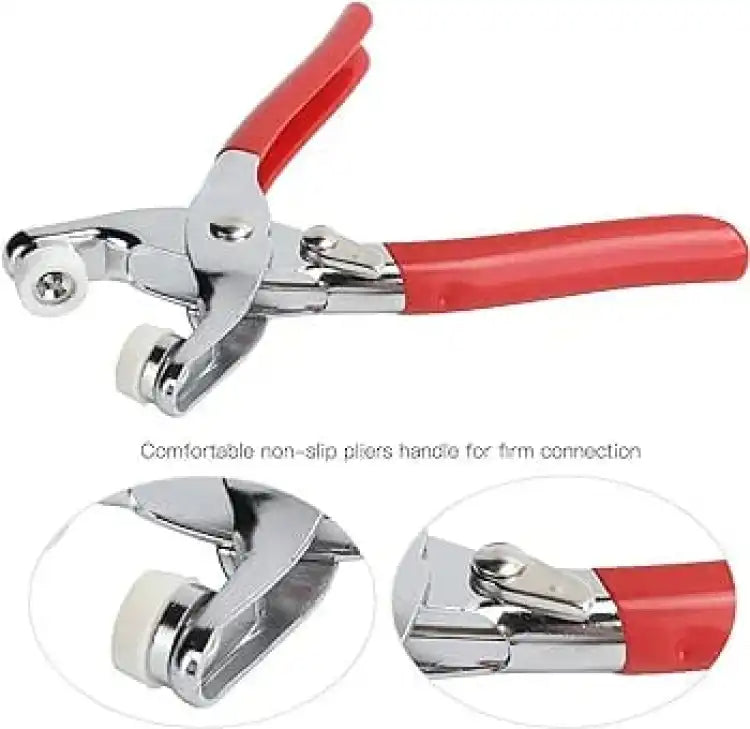 9.5mm Metal Snap Buttons Kit with Fastener Pliers — DIY Sewing & Craft Set