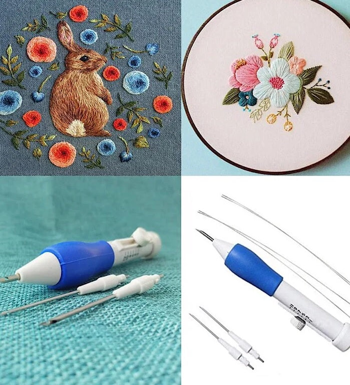 3D Embroidery Punch Needle - Russian Embroidery & Cross Stitch Kit for Detailed Crafting