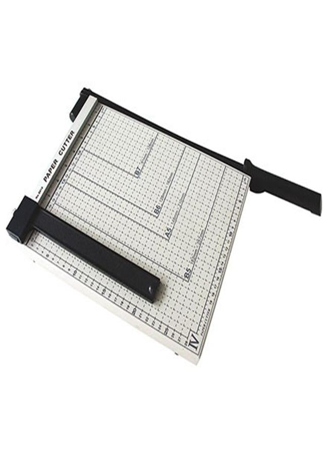 A4 Paper Trimmer / Paper Cutter, 12-Sheet Capacity with Steel Base - White for Home/Office