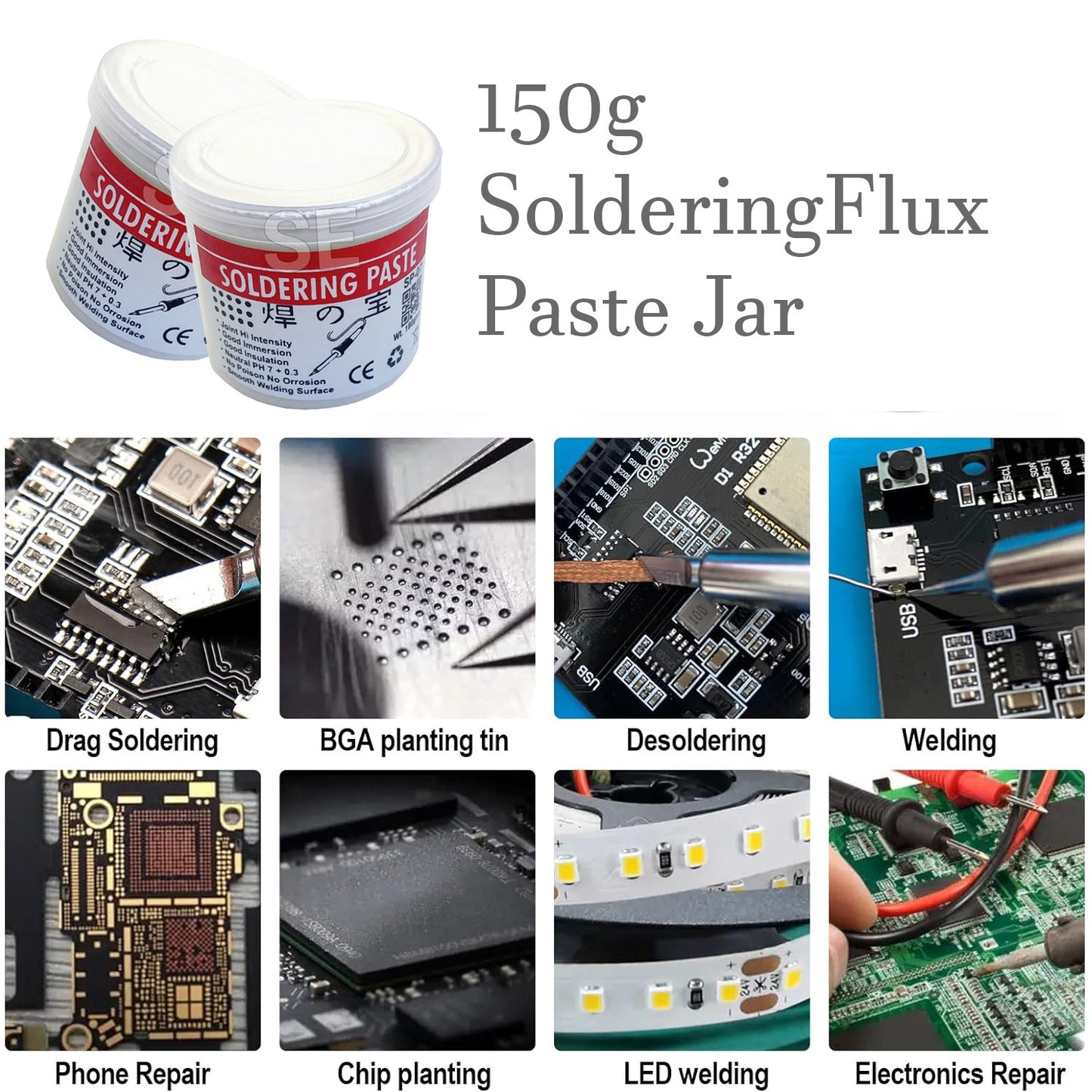 Soldering Flux Paste 150g - Solder Rework Aid