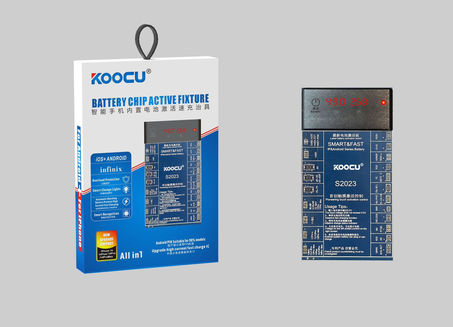 KOOCU S2023  Smart Battery Chip  Fixture - iOS, Android & Infinix Activation Board