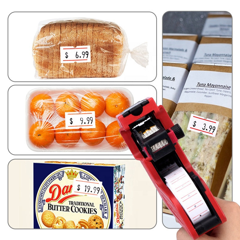 Handheld Price Label Gun - Barcode & Price Tag Tool for Retail