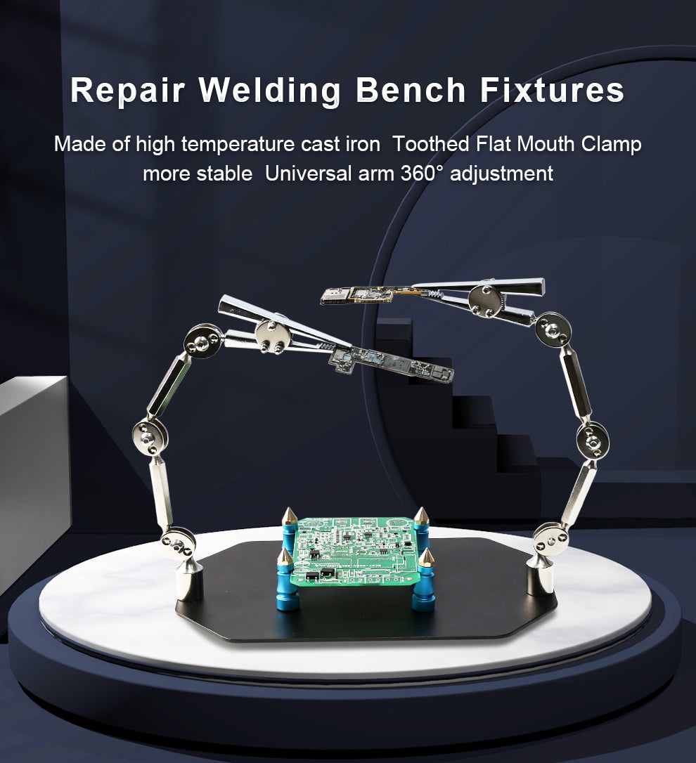 TE-807 Adjustable PCB Clamp Helping Hands - Flexible Arm Soldering Jig