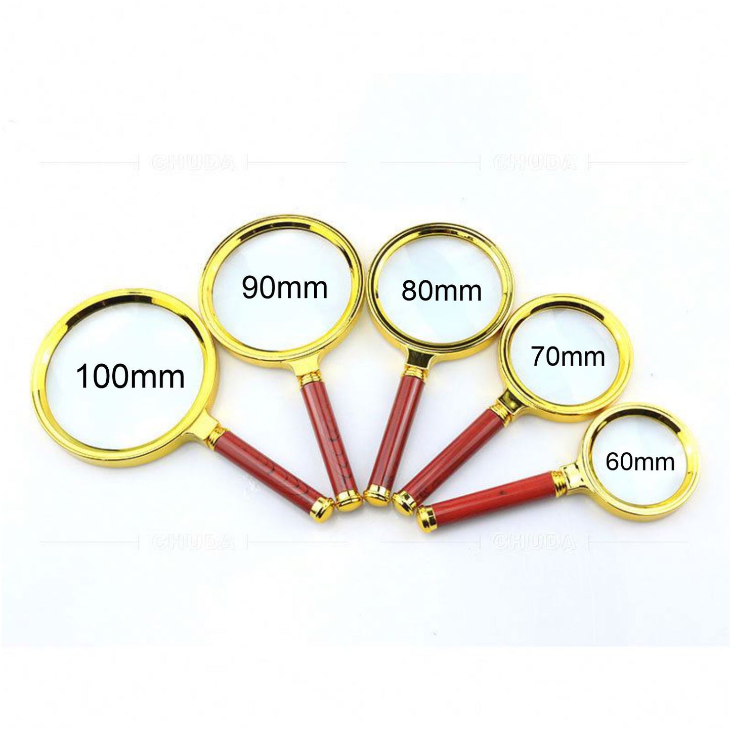 10X Handheld Magnifying Glass with Wood Handle - Jeweler and PCB Repair