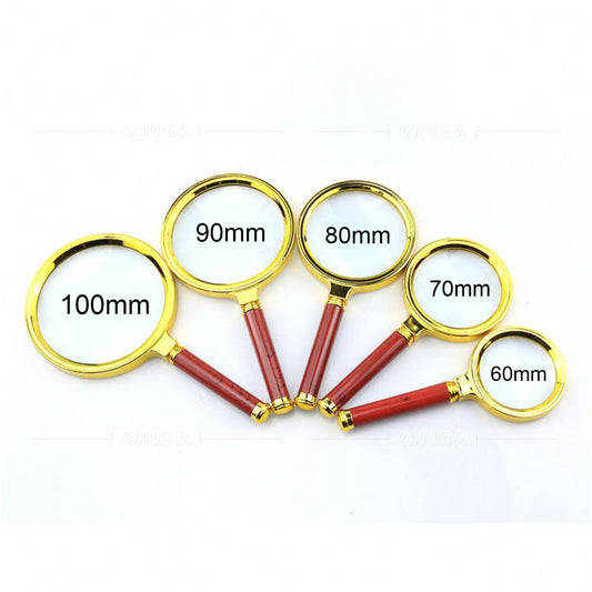 10X Handheld Magnifying Glass with Wood Handle - Jeweler and PCB Repair