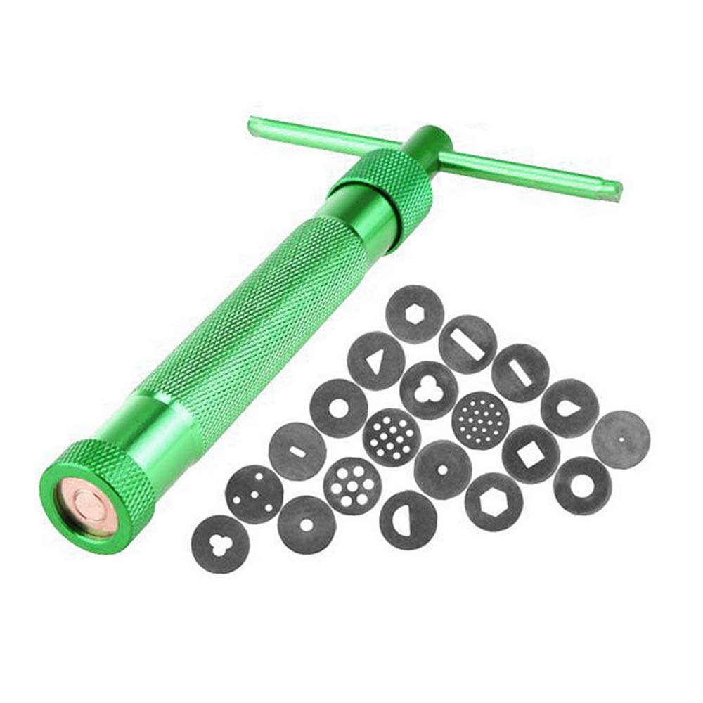 YG21 Easy Sugar Paste Extruder Tool Set: 20 Tips for Cake Decorating, Fondant Art, and Polymer Clay Sculpting