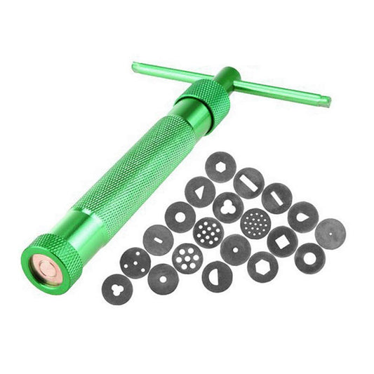 YG21 Easy Sugar Paste Extruder Tool Set: 20 Tips for Cake Decorating, Fondant Art, and Polymer Clay Sculpting