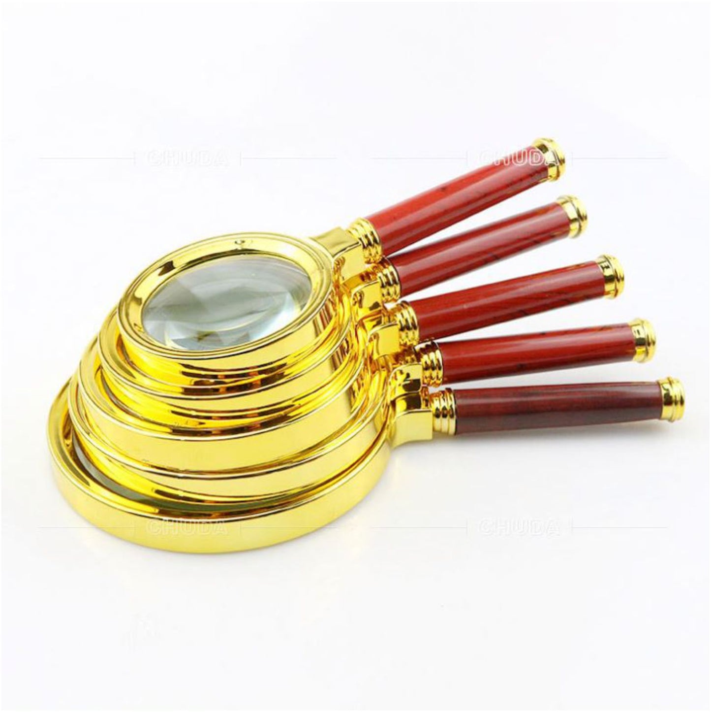 10X Handheld Magnifying Glass with Wood Handle - Jeweler and PCB Repair