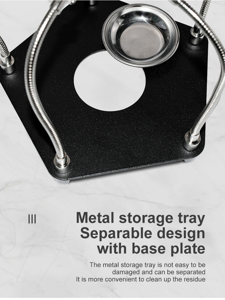 TE- 806 Helping Hands Soldering Station - 4 Flexible Arms with 3X LED Magnifier