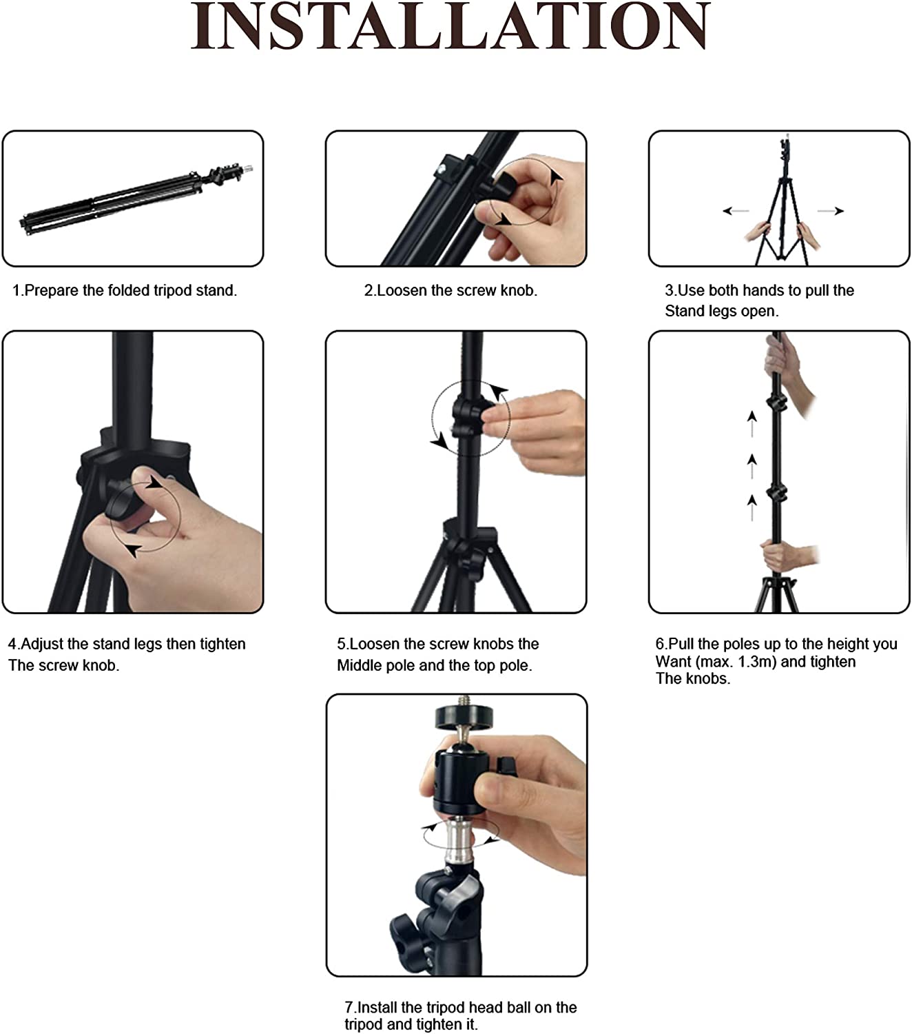 26CM LED Ring Light with 7-Foot Tripod Stand & Phone Holder