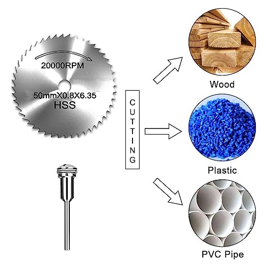 Mini Circular Saw Blades - Stainless Steel Cutting Discs for Rotary Tools
