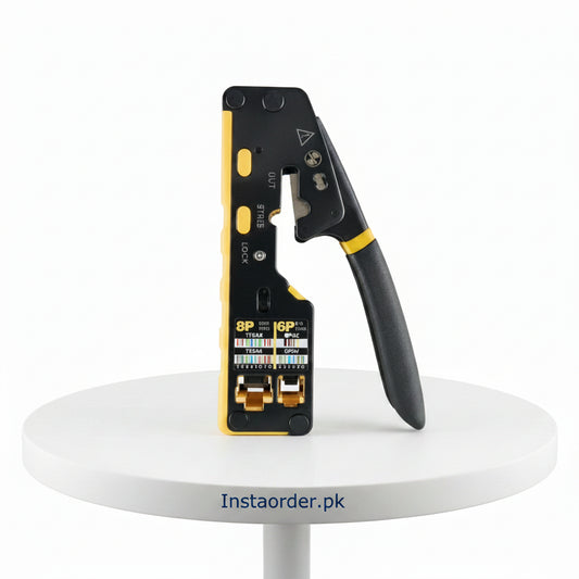 6088 PASS THROUGH RJ45 CRIMPING PLIER - Professional Ratchet Crimping Plier | Heavy Duty Terminal Crimper for Electricians