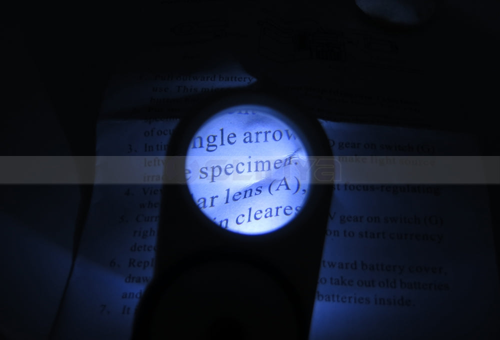 10X LED Keychain Magnifying Glass - Pocket Magnifier for DIY