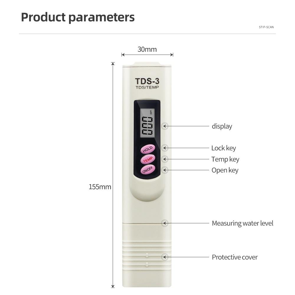 Digital TDS Meter - Water Quality Tester PPM Meter Pen for Drinking & Aquarium