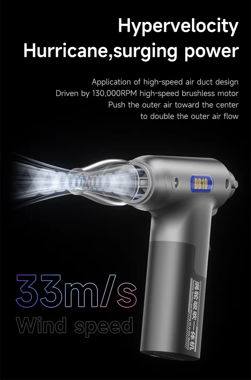 MECHANIC DB10 High-Power Electric Blower – 130000RPM, 5000mAh Cordless Dust Removal Tool for Electronics & PC Cleaning