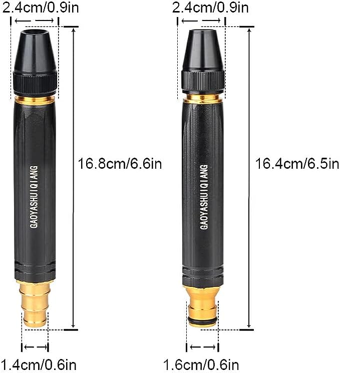 Adjustable High Pressure Water Spray Nozzle - Aluminium & Copper