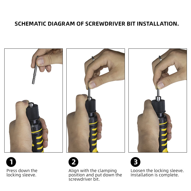 Electric Screwdriver + Handheld Power Tool for Driving Screws + Screwdriver Tool