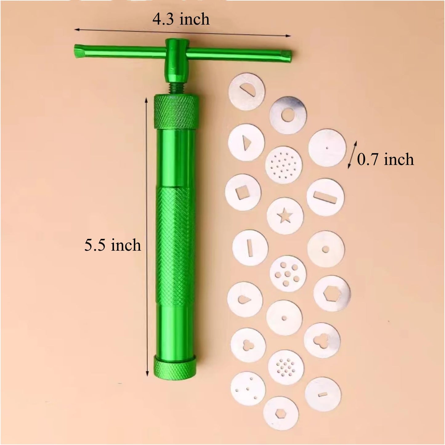 YG21 Easy Sugar Paste Extruder Tool Set: 20 Tips for Cake Decorating, Fondant Art, and Polymer Clay Sculpting