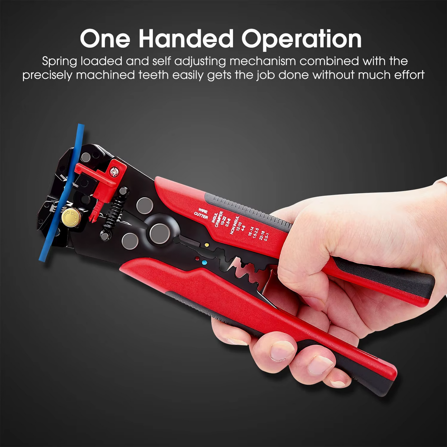 5-in-1 Self Adjusting Wire Stripper , Crimper & Cutter Tool