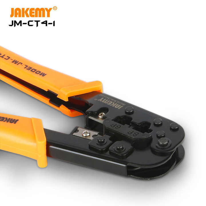 JAKEMY Wholesale Network Hand Tools + Durable Stainless Steel Pliers for Wire Cable Crimping + OEM & ODM.