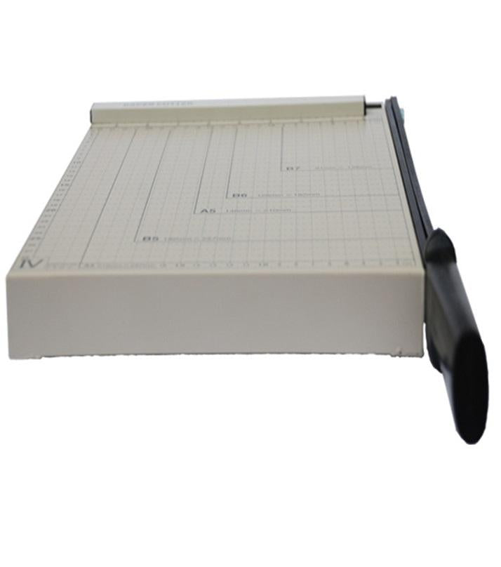 A4 Paper Trimmer / Paper Cutter, 12-Sheet Capacity with Steel Base - White for Home/Office