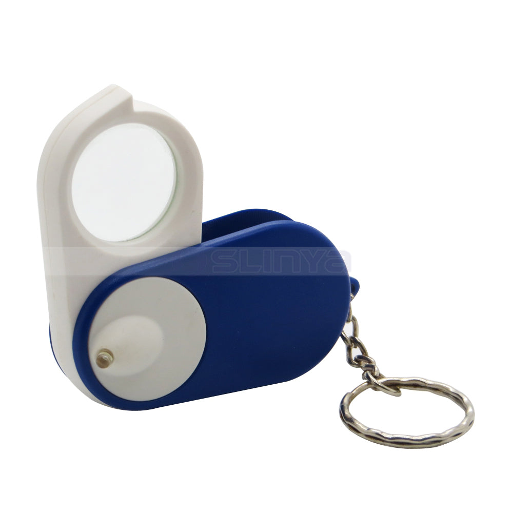 10X LED Keychain Magnifying Glass - Pocket Magnifier for DIY