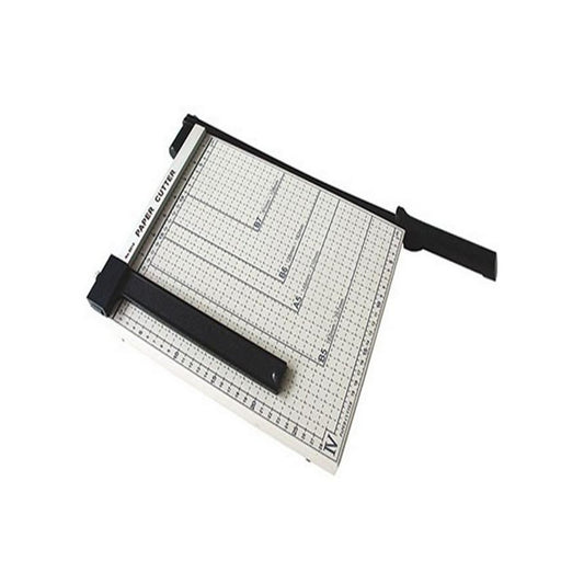 A4 Paper Trimmer / Paper Cutter, 12-Sheet Capacity with Steel Base - White for Home/Office