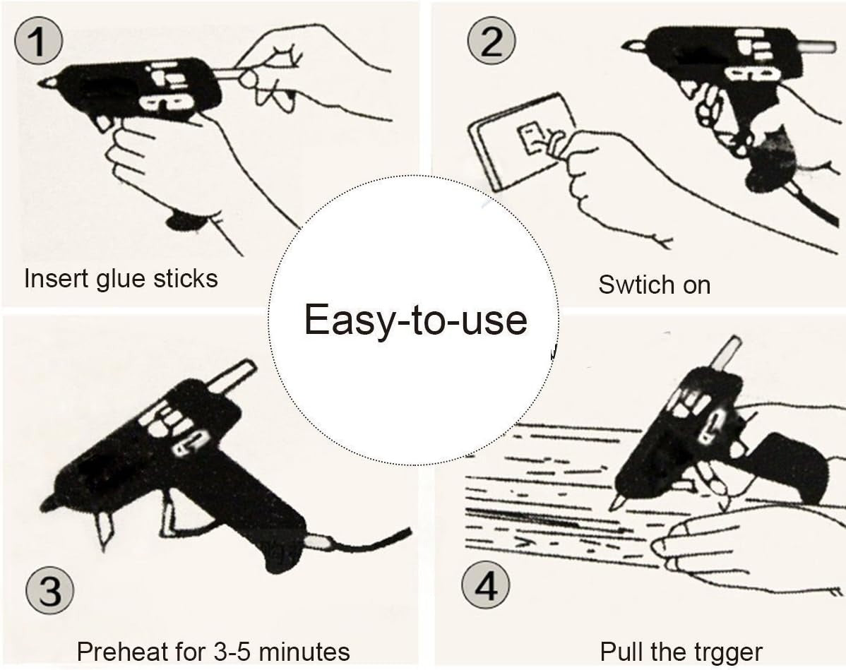 100W Hot Melt Glue Gun with 11mm Glue Sticks