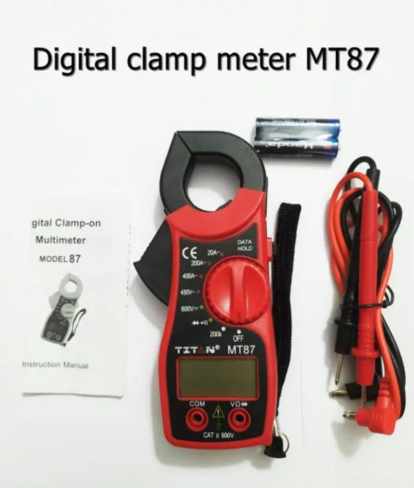 Digital Clamp Meter – AC/DC Volt & Ampere Multimeter
