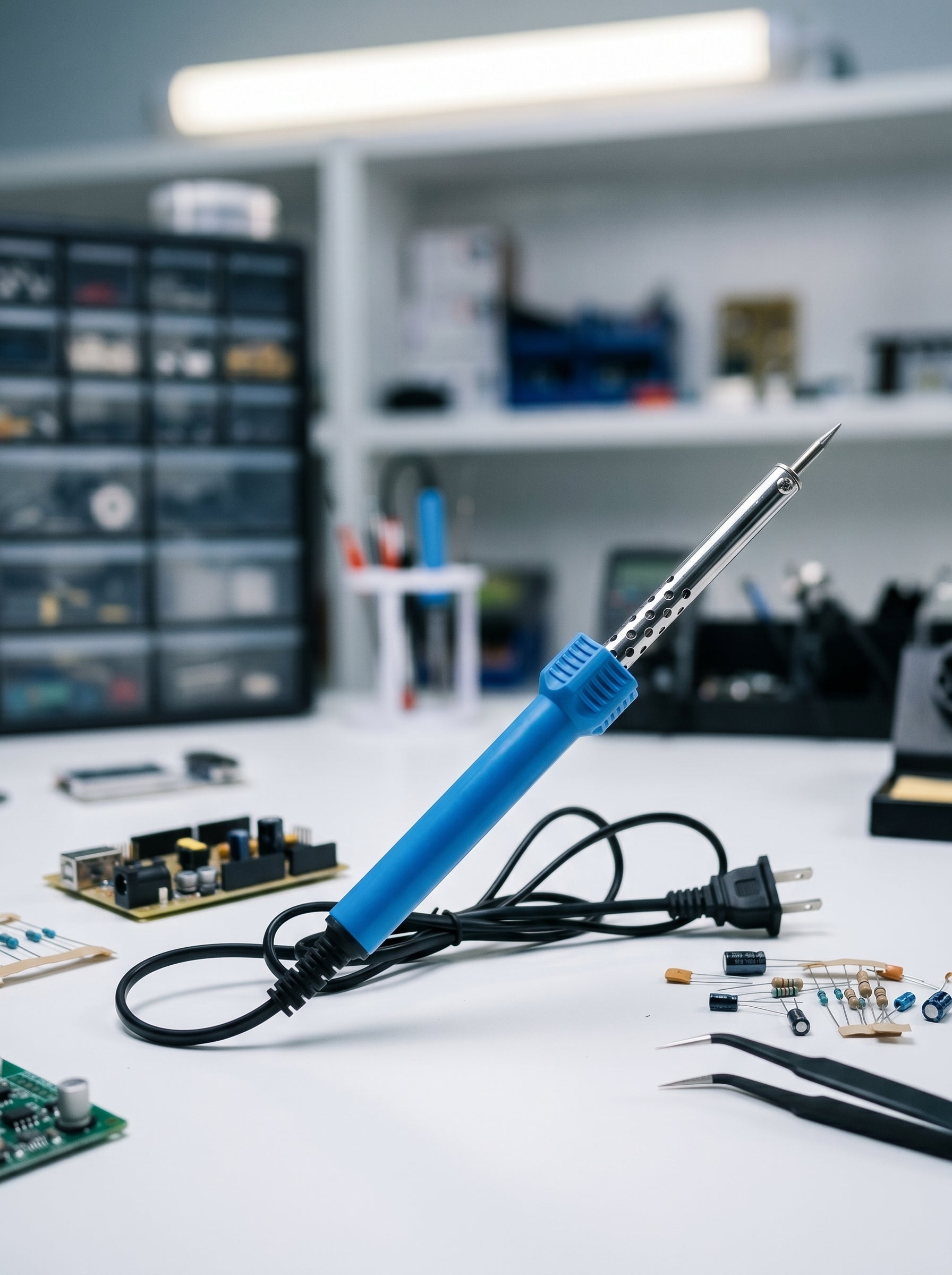 AI Studio Photo - 60W Thermostat Electric Soldering Iron – 220V - Professional Soldering Iron | Fast Heat-Up Electric Soldering Tool for PCB and Electronics Repair